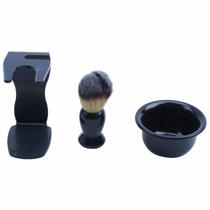 Men's Shaving Removal Hair Shaving Brush Holder + Badger Shaving Brush + Bo L2E8