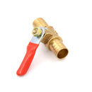 12mm Hose Barb Inline Brass Water/Air Gas Fuel Line Shut-off Ball Valve Gw