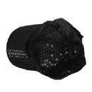 Glitter Hip Hop Dancer Hat Sparkling Bling Sequin Baseball Club Cap Black