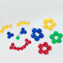 48 Pcs Mini Fridge Round Shaped Whiteboard Magnetic Clip White Refrigerator