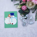 Snowman Couple Cutting Dies Stencil DIY Scrapbook Cards Template Embossing C1Z7