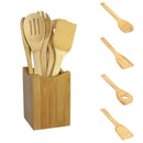 6x/Set Bamboo Utensil Kitchen Wooden Cooking Tools Spoon Spatula Mixing New J`US