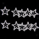 10pcs STAR Rhinestone Buckles Invitation Ribbon Sliders Wedding Crafts Decor