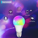 Blueteeth WiFi E27 Smart LED Magic Light Bulb RGB APP Voice Control Wake Up Lamp