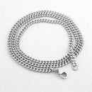 Steampunk 4mm Stainless Steel Curb Cuban Chain Necklace 20 Inches for Men/W J7W6