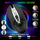 4-in-1 Wireless V3.0+V5.0+2.4GHz+USB Gaming Optical Mouse Wired Rechargeable bs