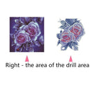 2 x Purple Flower Crystals Embroidery Kits for DIY HandCrafts Wall Decor