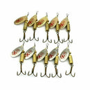 10 pieces spoon lure with blade 10 x 7g turning hard the towing and bass tr Q7O1