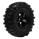 4Pcs 1.9 Inch 10MM 1/10 Scale Tires with Wheel Rim for 1/10 D90 SCX10 CC01