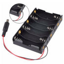Black AA Plastic Battery Storage Case/Organizer/Holder Holds FOR 6 AA batteries