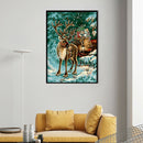 Christmas Deer DIY Painting By Numbers Hand Painted Canvas Art Pictures  A
