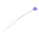 4 Pcs Purple Heart Decor Y Shape Hair Ponytail Styling Maker