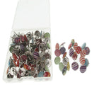 100Pcs creative fashion push pins decorative thumbtacks for wall maps BX