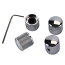 4 Pcs Chrome Guitar Bass Metal Dome Knob For String Instrument Accessory