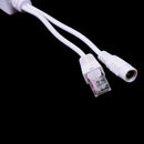 2x power over ethernet passive PoE adapterinjector+splitter kit PoE cable whitJR