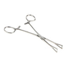 6'' Stainless Steel Slotted Triangle Forceps Body Belly Navel Septum Nose Lip
