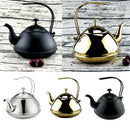 2L Tea Kettle Coffee Pot Steel Stovetop Teapot Stove Teakettles Silvery