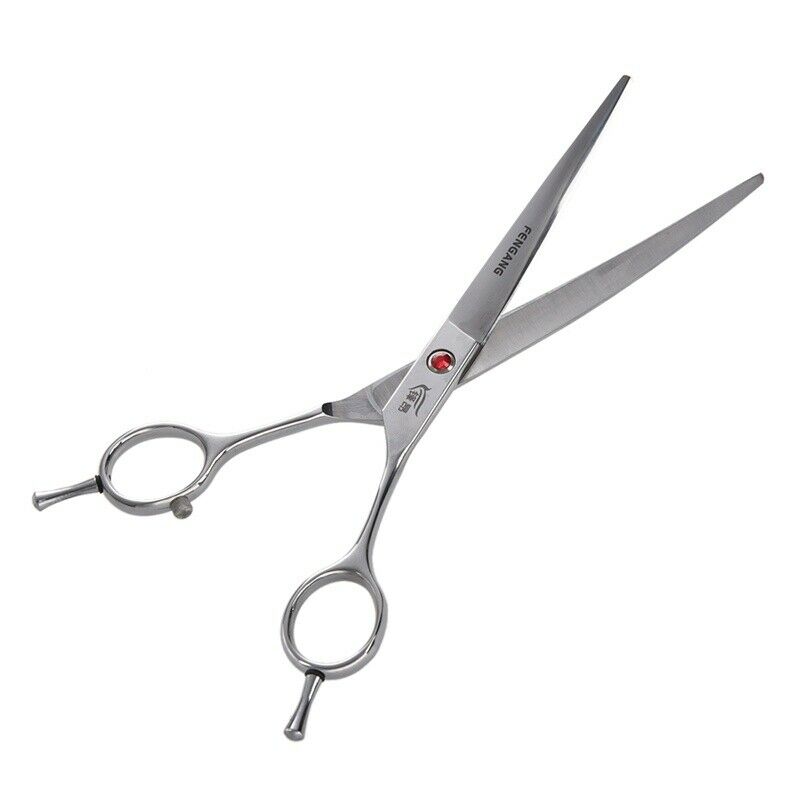 7" Stainless Steel Pet Dog Cat Grooming Curved Scissors Shears Hair Cutting