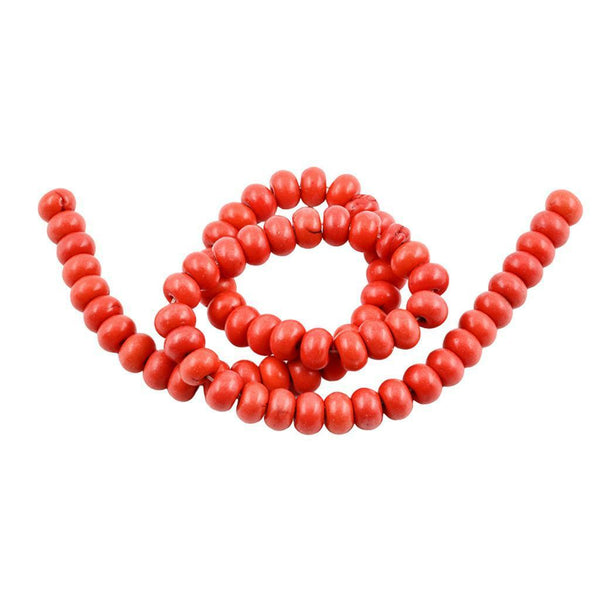 1 Strand Orange Turquoise Rondelle Loose Beads for Jewelry Making Beading