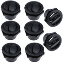 8Pcs Round Air Vent Outlet Grille Ventilation ABS Plastic 70 x 45mm - Black