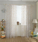 Colorful Dots Voile Organdy Curtain Window Sheer Drapes Divider Panel Coffee