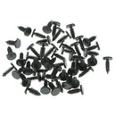 50Pcs 20413107 Plastic Rivets Fastener Push Clips Black For Car Auto  BLK