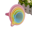 5Pcs Colorful Plastic Funnel Small Medium Large Variety Liquid Oil Kitchen S JR