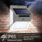 2pcs 100LED Three-sided Solar Motion Sensor Wall Light Outdoor Garden Lamp A