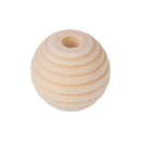 10Pcs Baby Grinding Beads Teether Chewing Natural Wood DIY Crafts Round Thread