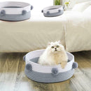 Round Shape Cotton Chew Resistant Cat Basket Bed Cozy Comfortable Warm for