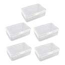 5 Pack Clear Plastic  Cosmetics Case Holder For Cotton Swabs Trinkets Coils