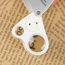 2 LED 30X 60X Glass Magnifying Magnifier Jeweler Eye Jewelry Loupe A