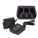 Black Replacement Three Port Battery Charger For GoPro Hero 8 Accessories
