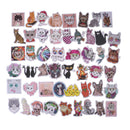 50Pcs/bag Cute cat stickers DIY scrapbooking suitcase laptop car stickerOZ