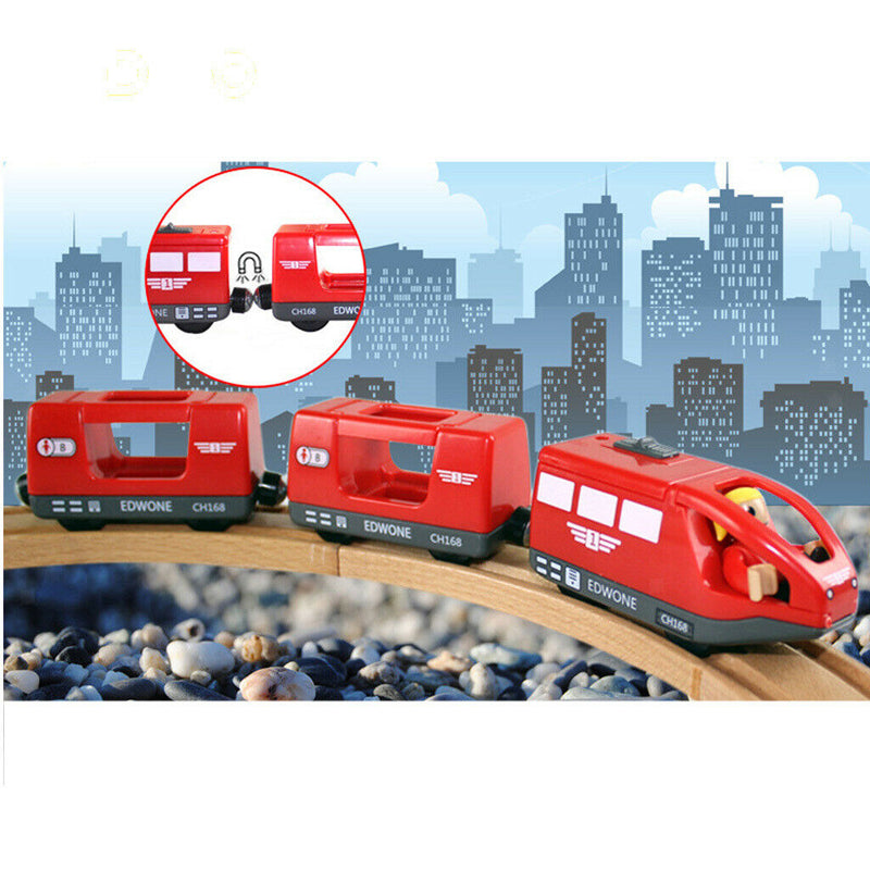 Electric  Train Set for Railway Wooden Tracks - Compatible with All