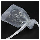 50 PCS Christmas Snowflake Transparent yarn Pouch Wedding Favour Gift Draws L5P1