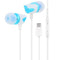 Type-C Connector In-Ear Earphone Deep Bass Wired Volume Control Earbuds w/Mic