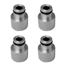 8x High Quality Fuel Injector Adapters for Acura B16 B18 D16Z D16Y Black Sliver