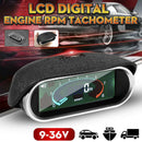 Car Universal LCD 50-9999RPM Tachometer Digital Engine Tach Gauge Boat TruckJCA_