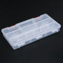 5 Compartments Transparent Visible Plastic Fishing Box Fishing Tackle Durab