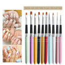 10pcs Nail Art Manicure Tool Set UV Gel Brush Pen Drawing Phototherapy Pen