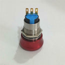 19mm Self Locking Emergency Stop Push Button AC 220V 5A 1NO 1NC Red