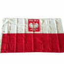 3X5 FEET POLAND FLAG POLISH FLAGS LARGE BANNER WHITE A5B5 Europe . EAGLE Y5 W2S5