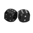 2x Black Dice Wheel Tyre Tire Valve Stems Air  Caps Car Truck Bike