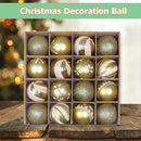 16pcs 6cm Christmas Decoration Balls Tree Hanging Ball Home Ornament (G)
