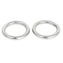 M5 x 50mm 304 Stainless Steel Strapping Welded Round O Rings 10 Pcs P1Y9