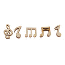 100 Pieces - DIY Wooden Note Shape Embellishments - Sort Gaming Card Makiing