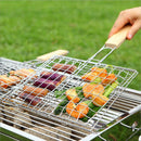 Stainless Steel Outdoor BBQ Net Grilled Fish Net Grilled Meat Clip Barbecue Tool