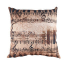 Music Series Note Printed Linen Square 45x45cm Home Decor Houseware Throw P L6Q9