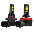 2Pcs Car Highlight Fog Light H8/H11 3030 12Smd Cold White Decoding Flash Le